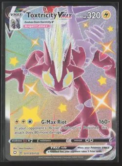 Toxtricity VMAX SV113/SV122 Holo VMAX Rare Shining Fates Shiny Vault Pokemon NM - Image 1