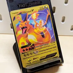Pokemon Gold Foil Fan Art Card CHARIZARD V 522HP SRL07-03 - Image 1