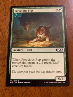 Ferocious Pup - MTG Magic Cards - M20 Core 2020 - Image 1