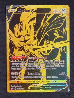 Zacian V SWSH076 Sword & Shield Promo Full Art NM Pokemon Card - Image 1