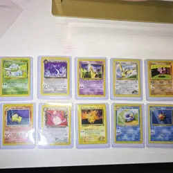 Nintendo Pokemon TCG 1st Edition Lot - 9 Cards: Lt. Surge's Pikachu + More - Image 2