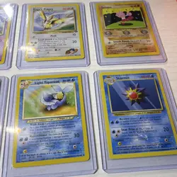 Nintendo Pokemon TCG 1st Edition Lot - 9 Cards: Lt. Surge's Pikachu + More - Image 5