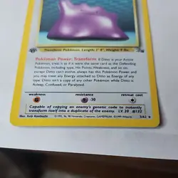 Pokemon TCG Ditto Fossil Holo Rare 1st Edition 3/62 1999 Immaculate Card Mint - Image 2