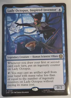 Lady Octopus, Inspired Inventor - MTG - Rare - Marvel's Spider-Man Regular #35 - Image 1