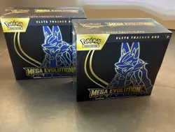 2x Pokemon TCG Mega Evolution Lucario Elite Trainer Box ETB NEW FACTORY SEALED - Image 1