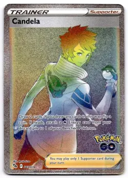 Candela 083/078 Rainbow Rare Pokemon GO Pokemon Moderately Played - Image 1