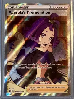 Acerola's Premonition TG24/TG30 Brilliant Stars Trainer Gallery Holo Pokemon - Image 2