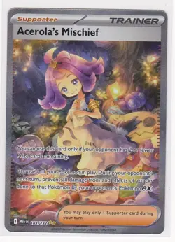 Acerola's Mischief SIR 183/132 Mega Evolution Pokemon TCG Pack Fresh 💎 - Image 1