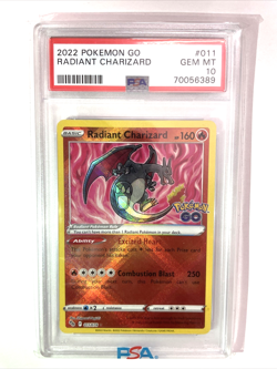 2022 Radiant Charizard PSA 10 Gem Mint 011/078 Pokemon GO Holo Stamp - Image 1