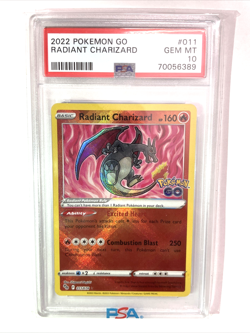 2022 Radiant Charizard PSA 10 Gem Mint 011/078 Pokemon GO Holo Stamp - Image 2
