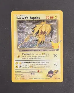 Pokemon Rocket’s Zapdos 15/132 Celebrations Classic Collection Holo NM - Image 1
