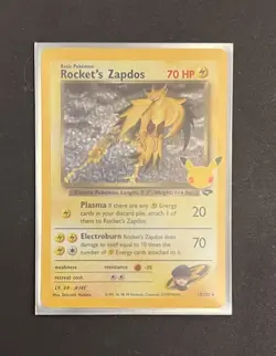 Pokemon Rocket’s Zapdos 15/132 Celebrations Classic Collection Holo NM - Image 4