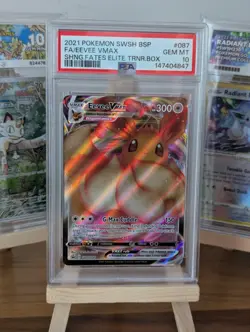 Eevee Vmax #087 - PSA 10 - Full Art - 2021 SWSH Black Star Promo - Pokemon TCG - Image 1