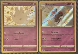 Pokemon TCG Shining Fates Alcremie SV058/SV122 Milcery SV057/SV122 Shiny - Image 1