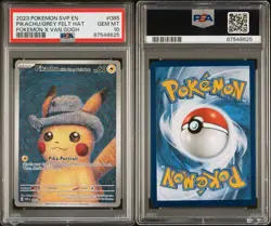 2023 POKEMON SVP EN-SV BLACK STAR PROMO VAN GOGH #085 PIKACHU FELT HAT - PSA 10 - Image 5