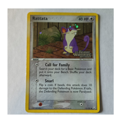 Pokemon TCG Rattata 72/109 Reverse Holo 40 HP Team Rocket Returns 2004 - Image 1