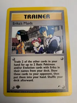 Pokemon TCG 1st Edition Erika's Maids 109/132 Gym Heroes - Image 1