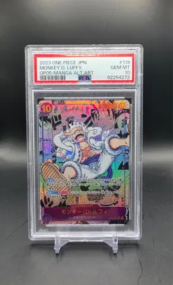 2023 ONE PIECE JAPANESE OP05-AWAKENING OF THE NEW ERA MONKEY D. LUFFY PSA 10 - Image 1