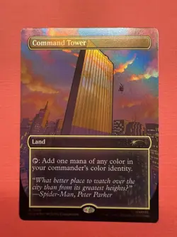 Mtg Secret Lair Spider Man — Command Tower — Foil —NM - Image 1