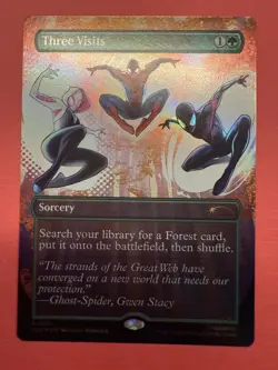 Mtg Secret Lair Spider Man — Three Visits — Foil —NM - Image 1