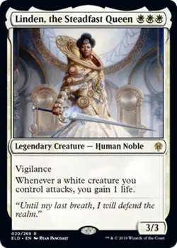 MTG - LINDEN, THE STEADFAST QUEEN - Throne of Eldraine (R) - Image 1