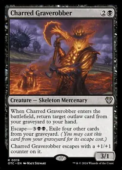 MTG - CHARRED GRAVEROBBER - Thunder Junction Commander (R) - Image 1
