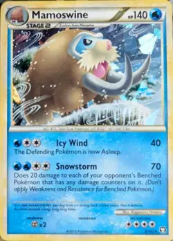 Pokemon TCG - Mamoswine - Shattered Holo - Rare - HGSS: Triumphant [Light Play] - Image 1