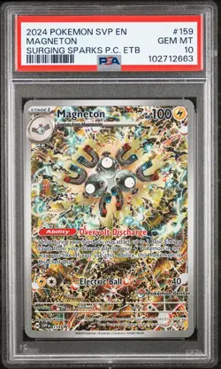 2024 POKEMON SVP EN-SV BLACK STAR PROMO #159 MAGNETON PSA 10 - Image 1