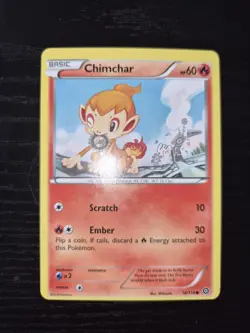 Pokemon Chimchar 18/114 Common Near Mint TCG Off Centered OC Error! - Image 1