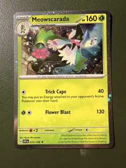 Pokemon TCG Meowscarada 15/198 Scarlet & Violet SV1 Cosmos Holo NM - Image 1