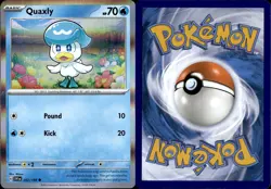 Quaxly Holo Common 52/198 Scarlet & Violet Pokemon TCG Near Mint English - Image 1