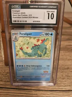 Pokemon TCG Feraligatr Illustration Contest 2024 CGC Gem Mint 10 - Image 2
