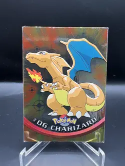 Charizard #06 - 1999 Pokemon Topps Series 1 - Blue Logo - Holo Silver Foil MP - Image 1
