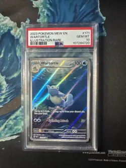 PSA 10 - GEM MINT Wartortle 151 English Full Art Rare Holo Pokemon Card 171/165 - Image 1