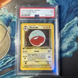 Electrode 1st Edition Jungle 2/64 PSA 7 WOTC Holo Rare Vintage Pokemon Card - Image 1