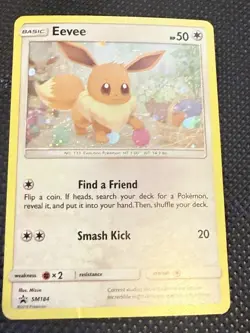 Eevee (Cosmos Holo) SM184 SM Promos Holo Raw English Pokemon Card - Image 1
