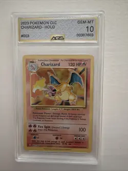 Pokemon 2023 Classic Charizard Trading Card CLC 003/034 AGS Holo GEM-MT 10 - Image 1