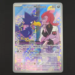 Pokemon TCG Card Team Rocket's Murkrow 200/182 Destined Rivals IR - NM - Image 1