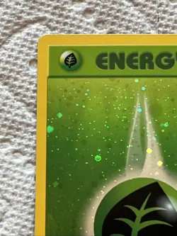 Pokemon Card Grass Energy (WotC 2002 Energize League Promo) Reverse Holo Swirl!! - Image 2