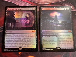 Beseech the Mirror & Virtue of Persistence foils - WOE MTG eldraine black magic - Image 1