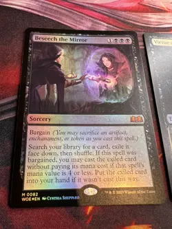 Beseech the Mirror & Virtue of Persistence foils - WOE MTG eldraine black magic - Image 2