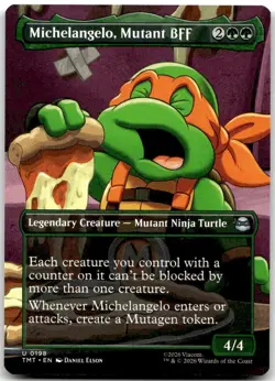 MTG Michelangelo, Mutant BFF Teenage Mutant Ninja Turtles TMT #198 uncommon NM - Image 1