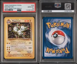 Pokemon Magneton 1999-2000 Copyright Fossil Unlimited Rare #22 PSA 10 Gem Mint - Image 1
