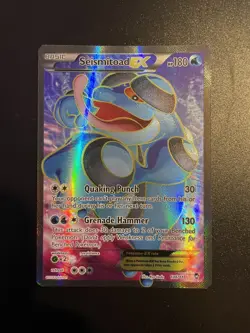Pokemon TCG Seismitoad EX Full Art Ultra Rare Card 106/111 XY Furious Fists LP - Image 1