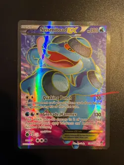 Pokemon TCG Seismitoad EX Full Art Ultra Rare Card 106/111 XY Furious Fists LP - Image 3
