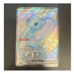 Pokemon TCG Mew ex Secret Rare Holo Full Art SV Paldean Fates 216/091 - Image 1