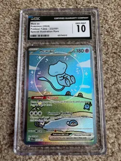 Mew EX 232/091 Special Illustration Rare Pokemon CGC 10 Gem Mint - Image 1
