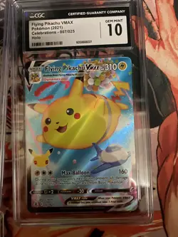 Lotto Pokemon Slab CGC 10 PSA 9 Lacey Flying Pikachu VMAX Toedscool - Image 2