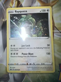 Pokemon TCG Rayquaza - SWSH029 Sword & Shield Black Star Promo NM W/Swirl - Image 1