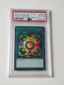 Yu-Gi-Oh! 2018 Legendary Collection Kaiba Ring Of Defense 1st Edition PSA 8 - Image 1